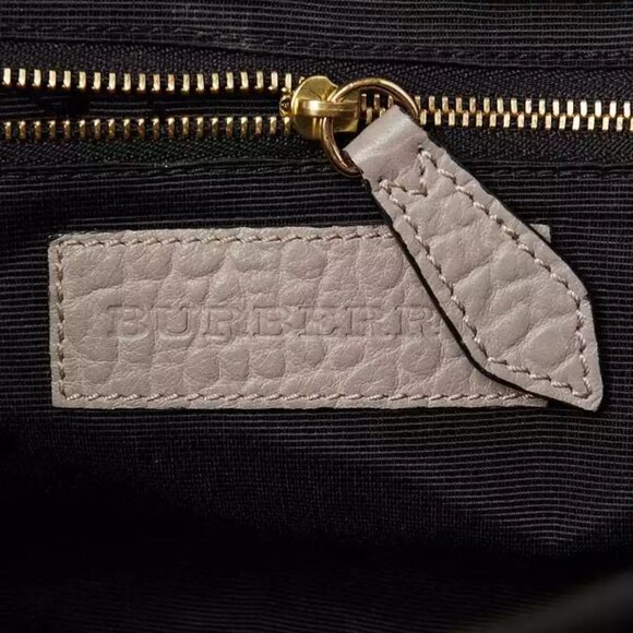 Burberry Grey Embossed Check Leather Dewsbury Tote Bag - Picture 12 of 12